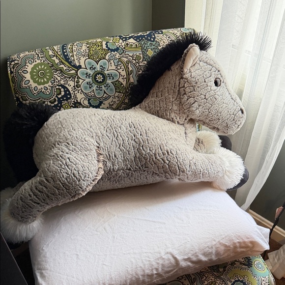 Plush Grey Stuffed Horse - Picture 6 of 8
